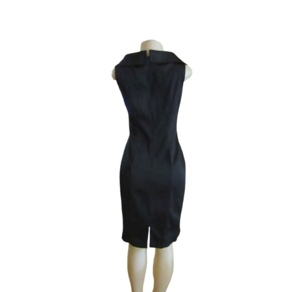 Kay Unger Black Sleeveless V-Neck Cocktail Evening Dress Size 6 - Picture 5 of 6